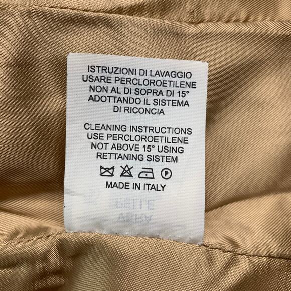 BLUMARINE Size 8 Gold Leather Metallic Lambskin Jacket - Picture 8 of 8